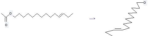 11-Tetradecen-1-ol,1-acetate, (11E)- is used to produce (E)-Tetradec-11-enol.